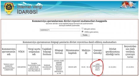 İcra başçısının oğluna məxsus 3 şirkət üzə çıxdı (Fotofakt)