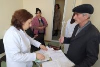 Şəkidə məcburi köçkünlər üçün sağlamlıq aksiyası keçirilib