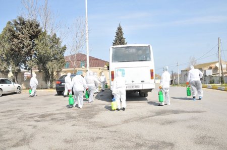 Abşeronda koronavirus pandemiyası ilə bağlı maarifləndirmə və dezinfeksiya işləri gücləndirilib
