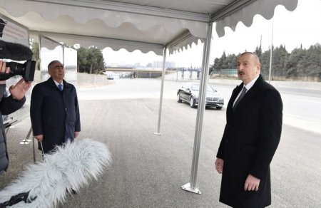 Prezident İlham Əliyev Bakı-Sumqayıt yolunun genişləndirilməsi çərçivəsində görülən işlərlə tanış olub – FOTOLAR