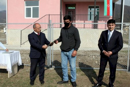 Şəhid ailələrinə evlər təqdim edildi - Fotolar