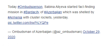 Səbinə Əliyeva Bərdədə faktaraşdırıcı missiya başlayıb - FOTO