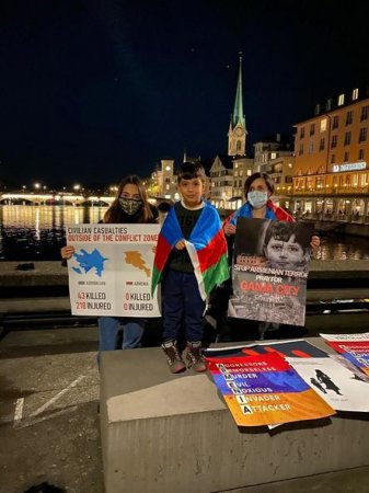 Sürixdə Gəncə və Bərdə terroruna etiraz edilib - FOTO