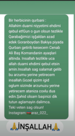 İgid əsgərimizin övladlarına yazdığı mesaj hər kəsi KÖVRƏLTDİ - FOTO
