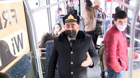 Maska taxmayan sərnişinlər cərimələndi - FOTOLENT