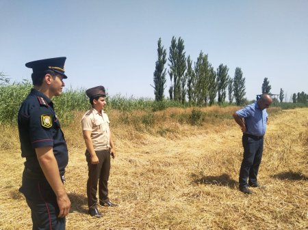 Sabirabad RPŞ-nin və FHN-nin əməkdaşları əkin sahələrində baş verən yanğın hadisələrinin qarşısının alınması məqsədilə vətəndaşlarla maarifləndirici görüşlər keçiriblər