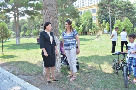 Xırdalanda açıq havada idman meydançası yaradıldı – İradə Gülməmmədova əraziyə gəldi