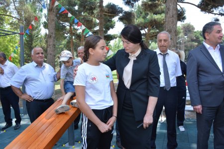 Xırdalanda açıq havada idman meydançası yaradıldı – İradə Gülməmmədova əraziyə gəldi