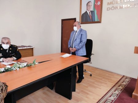 Zərdabda 20 Vətən müharibəsi iştirakçısına medal təqdim olundu-FOTOLAR