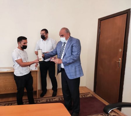 Zərdabda 20 Vətən müharibəsi iştirakçısına medal təqdim olundu-FOTOLAR