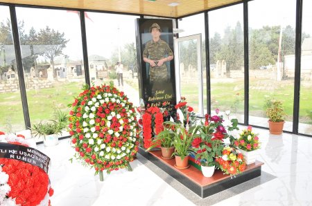 Abşeronda şəhid Ülvi Rəhimovun il mərasimi keçirilib