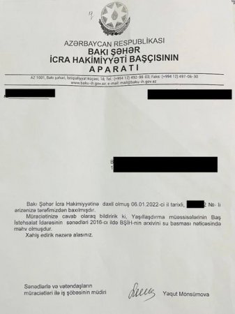 Vətəndaşın arxiv sənədləri subasması nəticəsində məhv oldu - AÇIQLAMA + FOTO