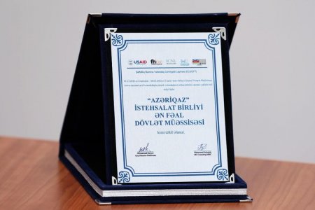 “Azəriqaz” İstehsalat Birliyi ən fəal dövlət müəssisəsi kimi təltif olunub