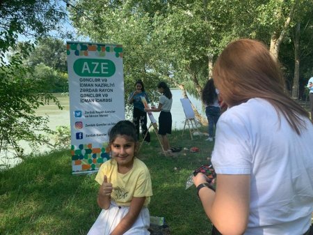 Zərdab rayon Gənclər və İdman idarəsinin təşkilatçılığı ilə yeniyetmə və gənclərin iştirakı ilə günərzi yay düşərgəsi təşkil olunub-FOTO