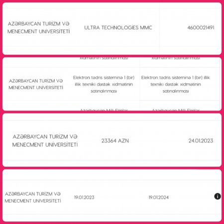 Turizm və Menecment Universitetində "qara nida"lı tender - FOTO