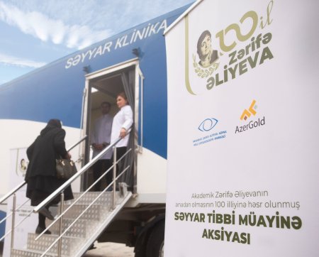 Daşkəsən rayonunda akademik Zərifə Əliyevanın 100 iliyinə həsr olunmuş səyyar göz müayinəsi aksiyası keçirilib - FOTO