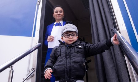 Daşkəsən rayonunda akademik Zərifə Əliyevanın 100 iliyinə həsr olunmuş səyyar göz müayinəsi aksiyası keçirilib - FOTO