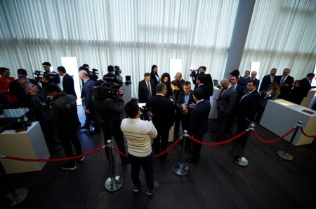 “AzerGold” QSC Ulu Öndər Heydər Əliyevin 100 illiyinə həsr olunmuş  qızıl sikkənin təqdimat mərasimini keçirib - FOTO