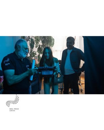 Arzu Əliyeva çəkiliş meydançasında - FOTO
