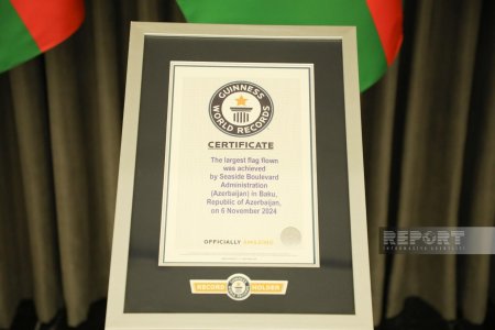 Azərbaycan Bayrağı “Ginnesin rekordlar kitabı”na düşdü 