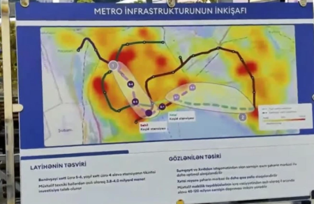 Bakıda 10 yeni metro stansiyası bu ərazilərdə tikilə bilər