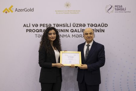 “AzerGold” QSC-nin təqaüd müsabiqəsinin qalibləri mükafatlandırılıb - FOTO