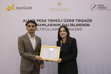 “AzerGold” QSC-nin təqaüd müsabiqəsinin qalibləri mükafatlandırılıb - FOTO
