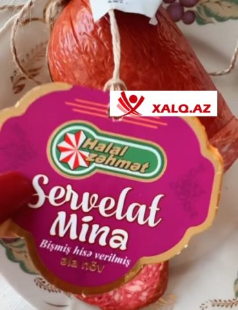 "Halal Zəhmət"in 21 manatlıq kolbasasından görün nə çıxdı?-Video-Fotofakt