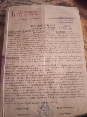 Daha bir tibb cinayəti: Zaur Ramixanov xəstənin həyatını məhv etdi