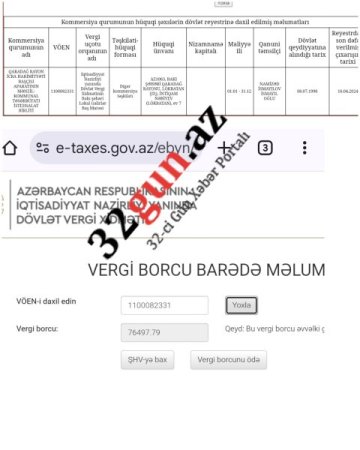 Qaradağ İcra Hakimiyyətinin tabeliyindəki idarənin vergi borcu üzə çıxıb