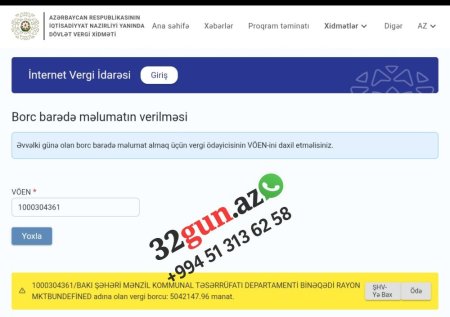 Binəqədi Rayon MKTB-nin dövlətə vergi borcu 5 milyon manatı keçdi