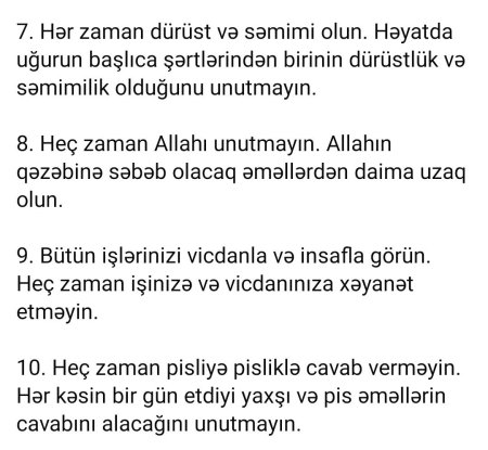 Nəsihət yazmaq asandır, nümunə olmaq çətin