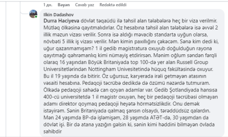 Kollec direktoru insanları təhqir etdi - "Sizin kimi toksik və qurdlu insanlar..." - FOTOFAKT